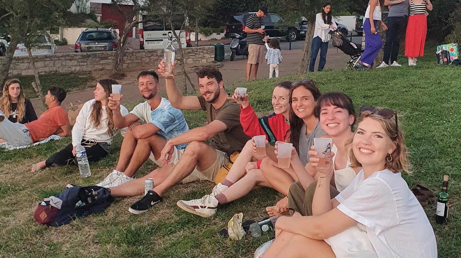 Guests from surf hostel biarritz